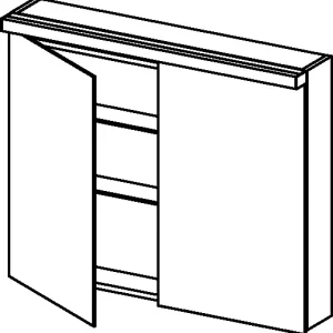 Achat Immédiat Armoire de toilette Alterna format LED plus Chêne Sherman anthracite
